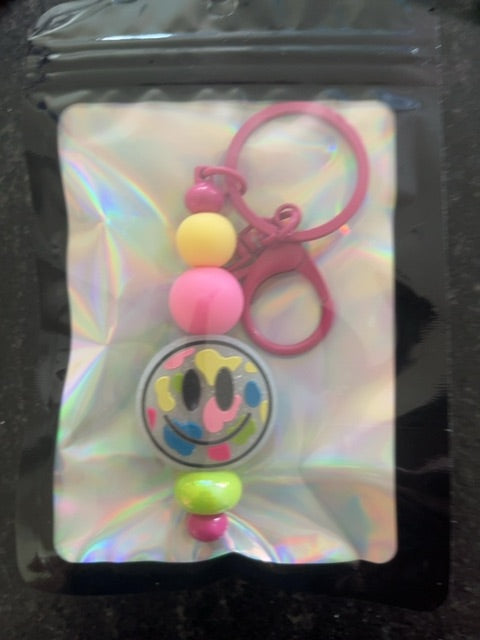 Pink Regular Keychain Grace's bead Shop