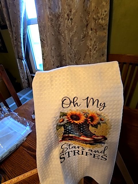 Hand towel with snap OH MY STARS & STRIPES, 16 x 28