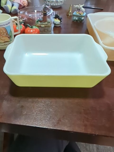 Yellow Pyrex Dish, Found & Formed