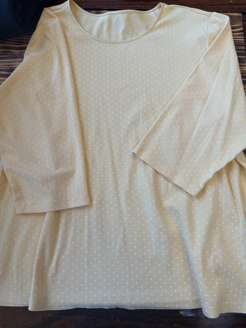 Yellow CJ banks Blouse-Long sleeve, 1X
