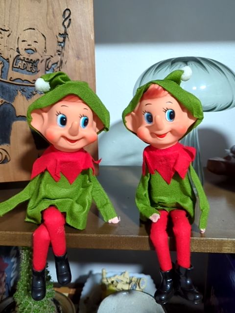 Vintage green Christmas elf