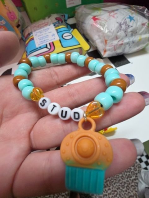 Upcycle/handmade Pop it fidget bracelet