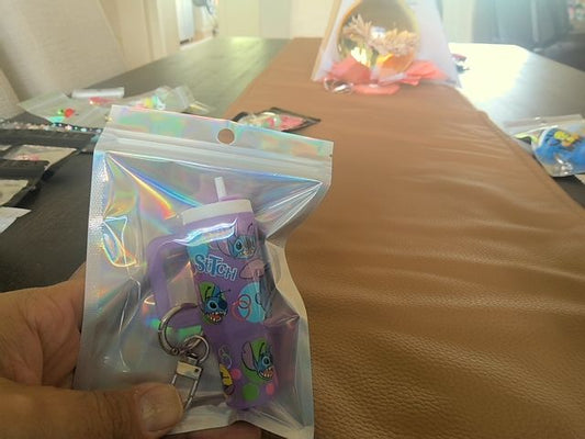 Light Purple Tumbler Keychain Grace's bead Shop