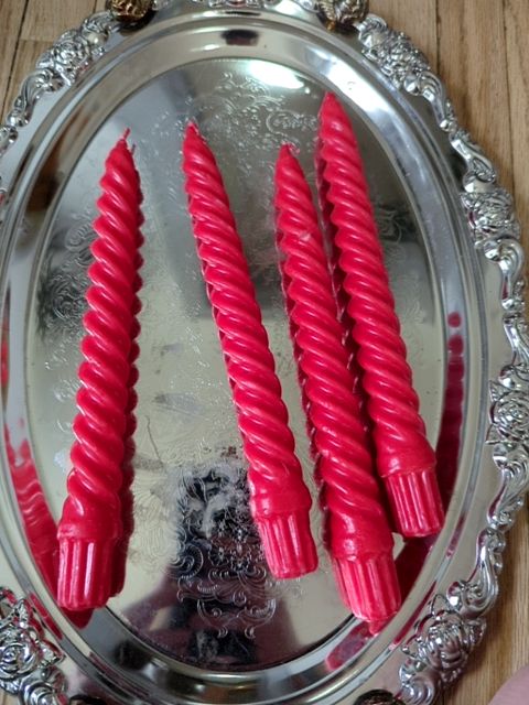 Red Spiral Candle