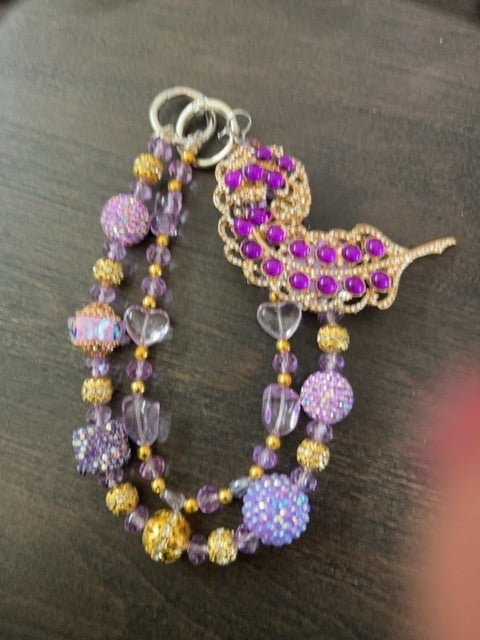 Purple Fancy charm Grace's bead Shop