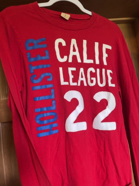 Red Hollister Long sleeve shirt, Small