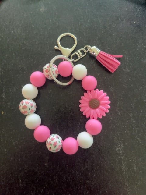 Pink Wristlet Grace's bead Shop