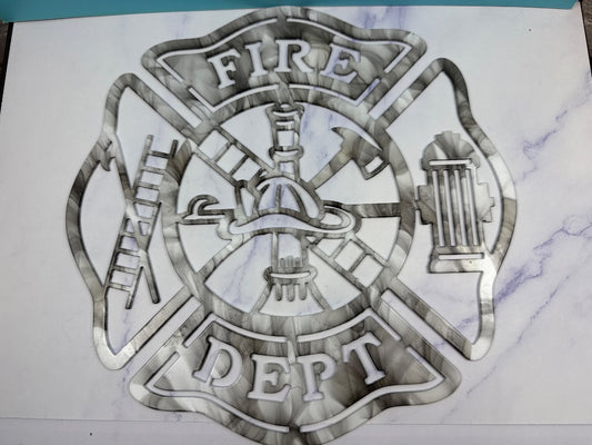 Fire Dept  Metal Artwork