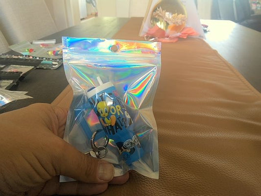 Blue Tumbler Keychain Grace's bead Shop