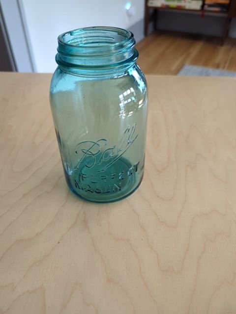 Blue ball jar