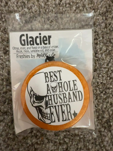 Best AHole Husband Glacier Freshie, Round