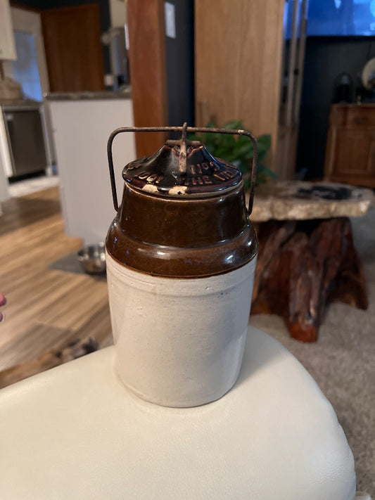 Two-toned  Weir Stoneware Canning Crock