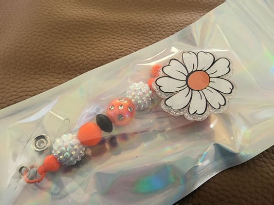 Acrylic Badge Reel with Beads Grace's bead Shop