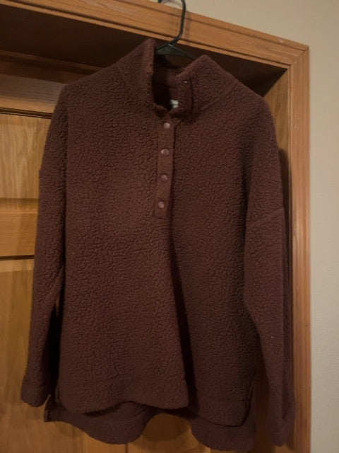 Maroon Aerie Half Zip Fleece, Medium