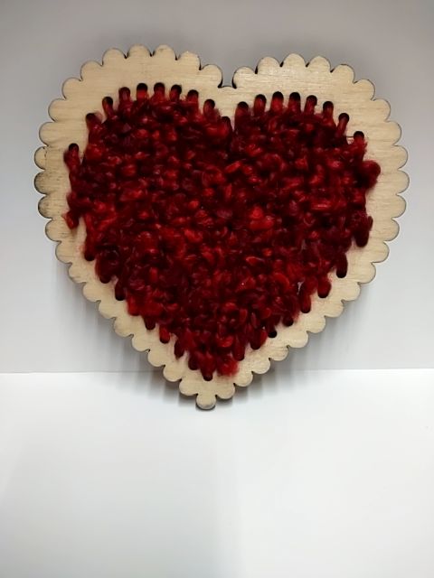 Handwoven heart frame