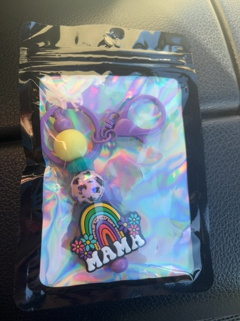 Dark Purple Regular Keychain Grace's bead Shop
