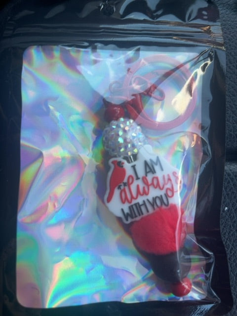 Red Regular Keychain Grace's bead Shop
