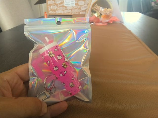 Pink Tumbler Keychain Grace's bead Shop