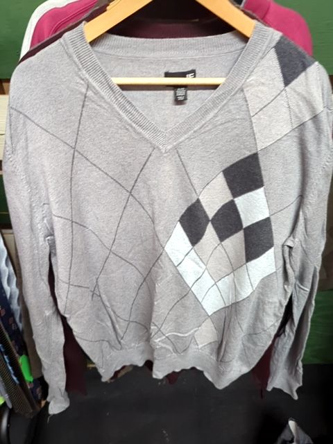 Argyle V Neck, XL