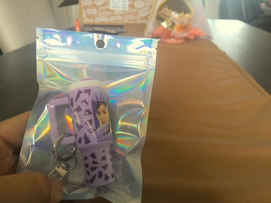 Purple Tumbler Keychain Grace's bead Shop