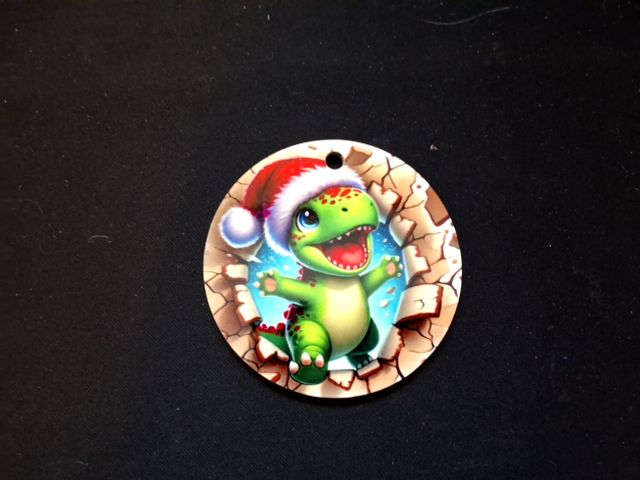 Grillin Christmas ornament Christmas dinosaur, 3"