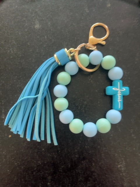 Blue Wristlet Grace's bead Shop