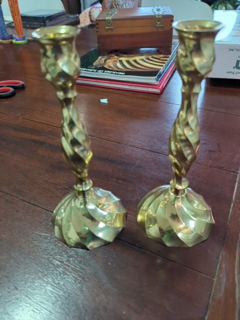 Brass Candlestick, Found & Formed