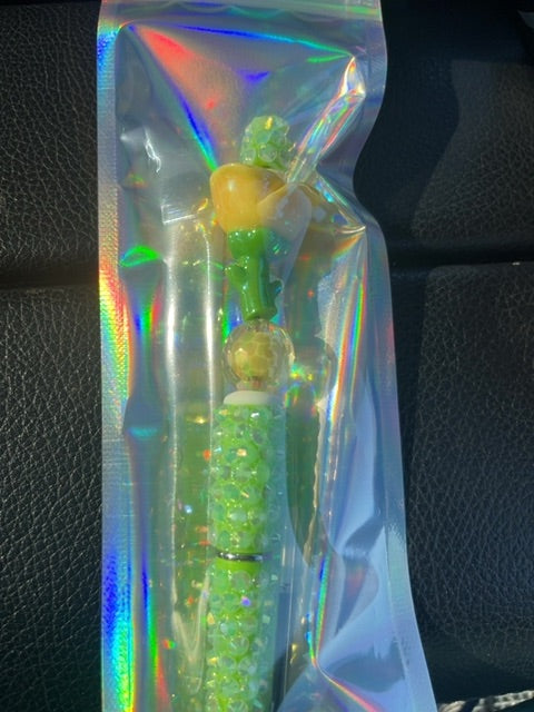 Rhinestone green Misc. Pens Grace's bead Shop