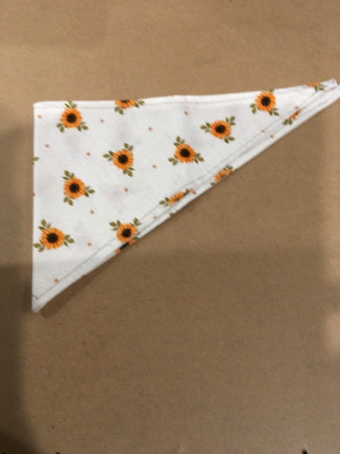 Sunflowers  Dog bandanna- tied, Small