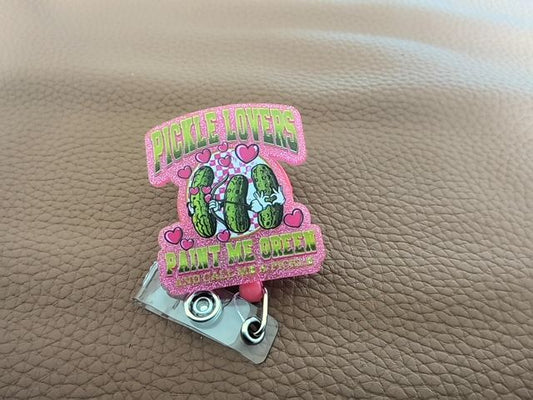 Pink Badge Reel No Beads Grace's bead Shop