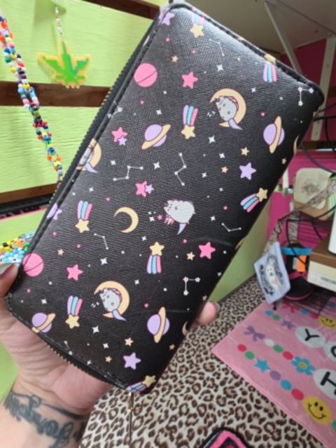 Pusheen Wallet,Black/multi, Pixie’s Bizarre Bizaar