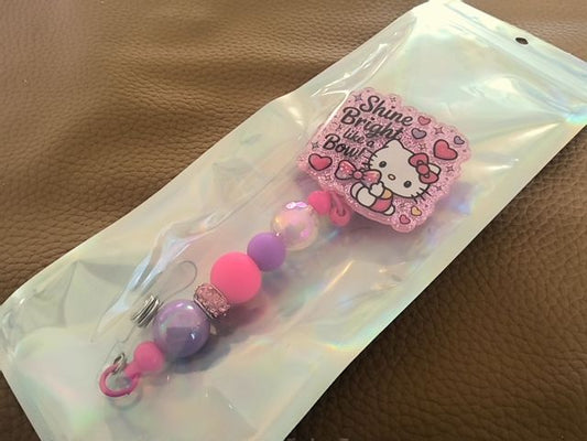 Acrylic Badge Reel with Beads Grace's bead Shop
