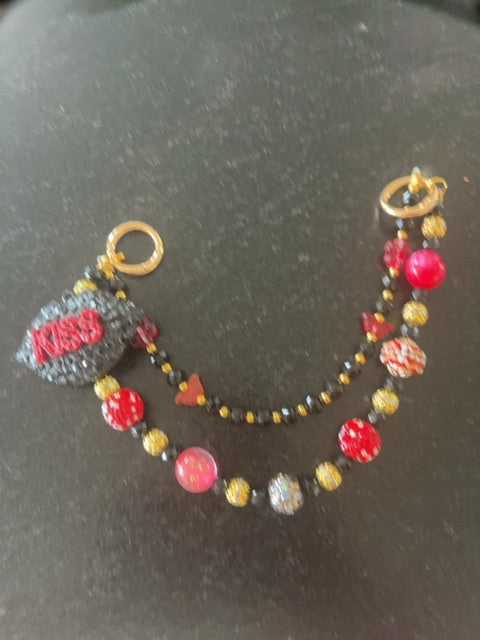Black Fancy bag charm Grace's bead Shop