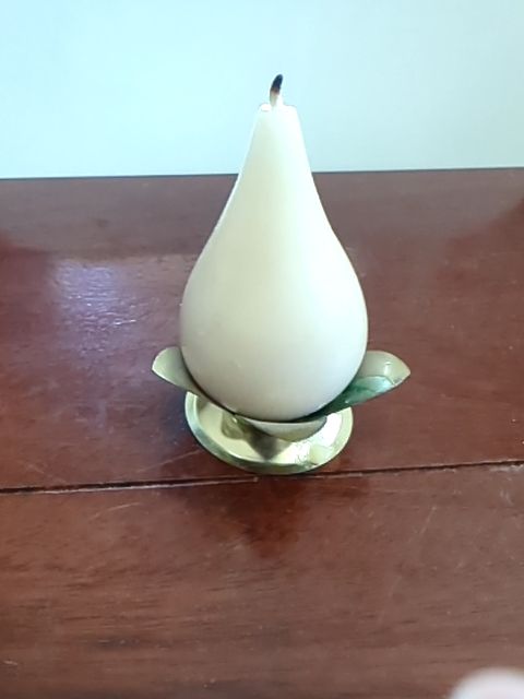 Brass Candle Holder w/ Candle