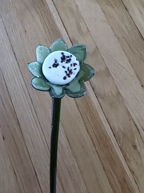 Green Glass Flower