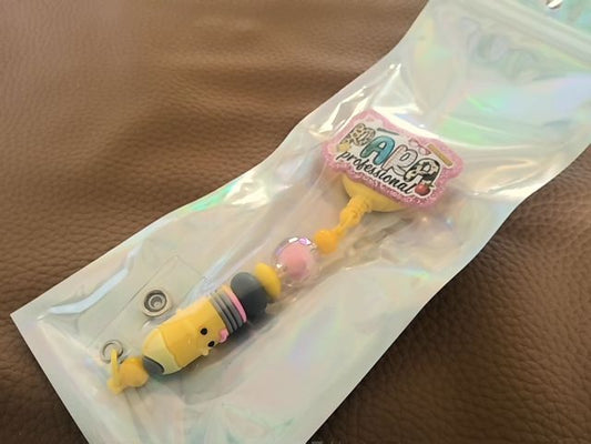 Acrylic Badge Reel with Beads Grace's bead Shop