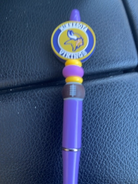 Purple Sports Pens Grace's bead Shop