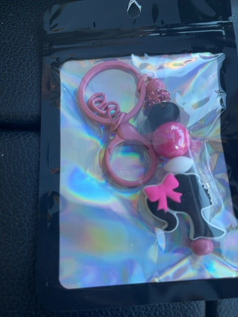 Pink Regular Keychain Grace's bead Shop