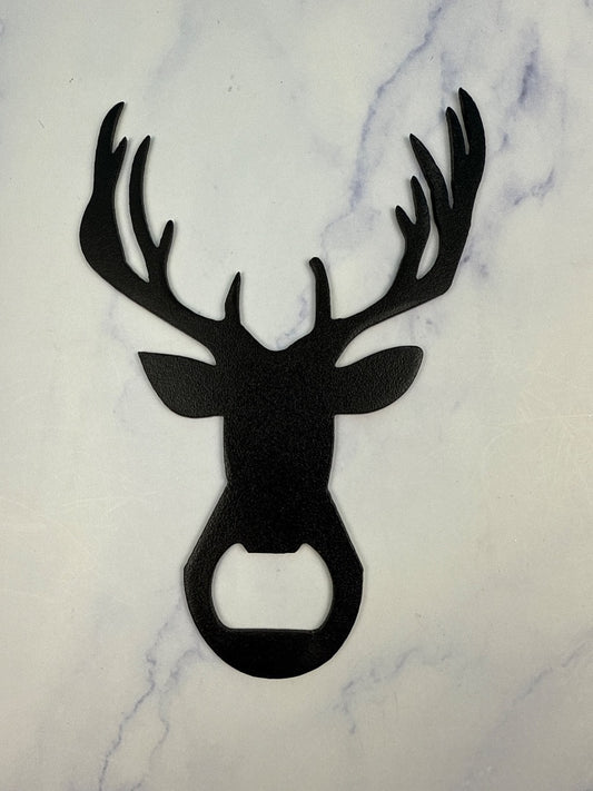 Black Deer Bottle Opener Metal Artwork