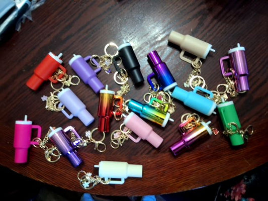 Tumbler chapstick keychain