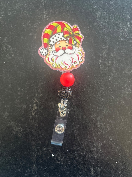 Acrylic Badge Reel with Beads Grace's bead Shop, Grace's bead Shop