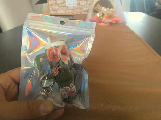 Green Tumbler Keychain Grace's bead Shop