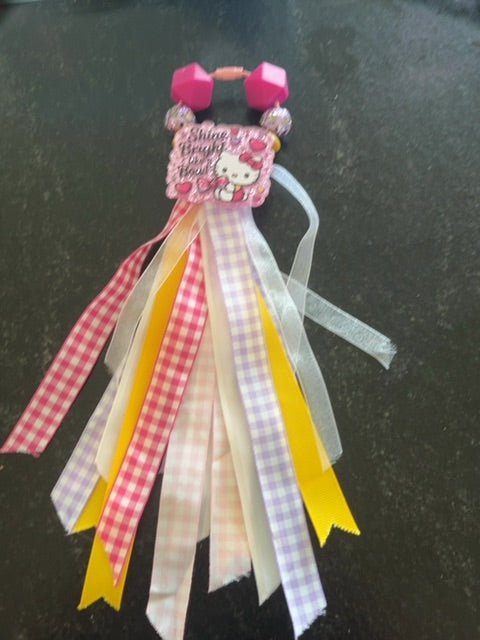 Pink Ribbon Bag Charm Grace's bead Shop