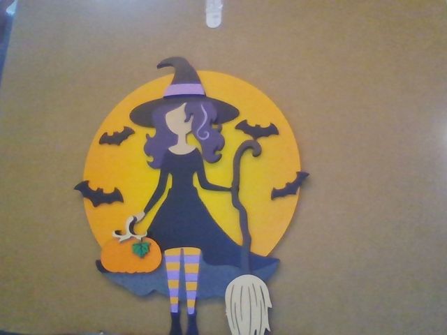 cute witch shelf sitter, Otter Creek Laser
