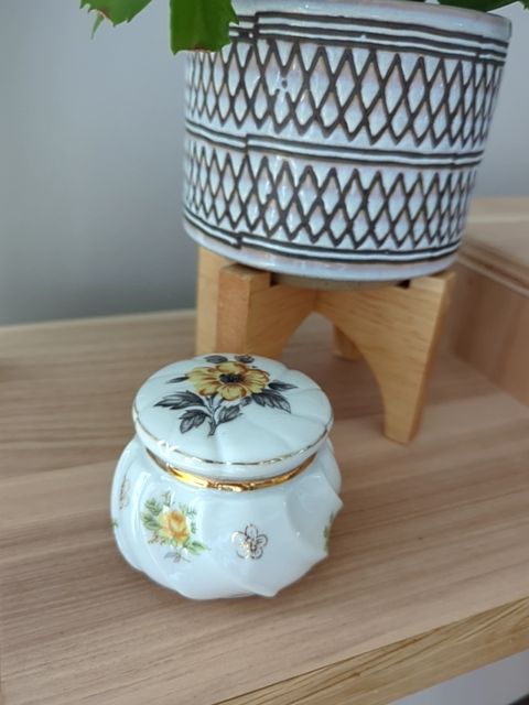 Yellow Flower Trinket Dish