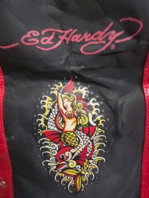 Black and Red Ed Hardy Purse