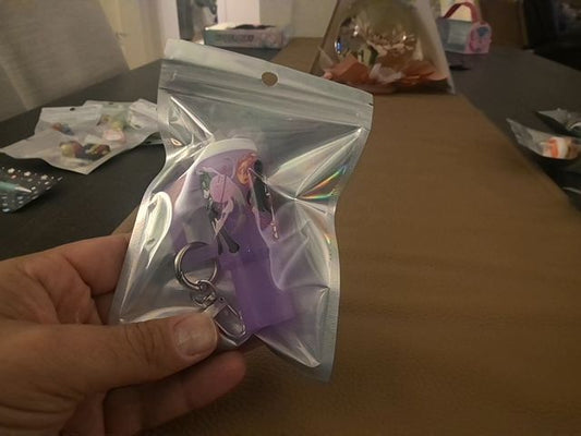 Purple Tumbler Keychain Grace's bead Shop