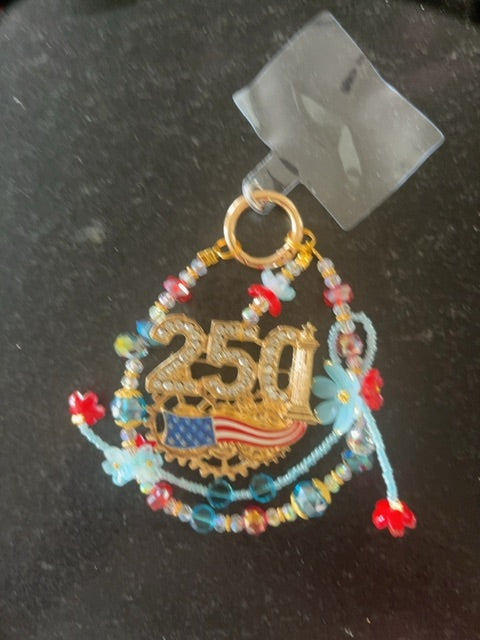 RWB Fancy phone charm Grace's bead Shop