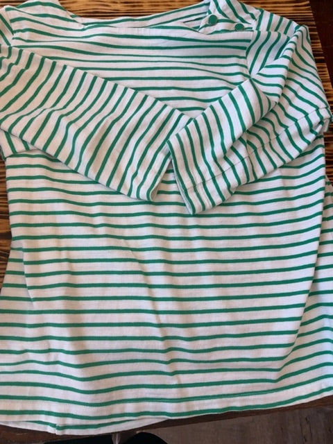 Green and white St.Johns Bay Blouse, XXL