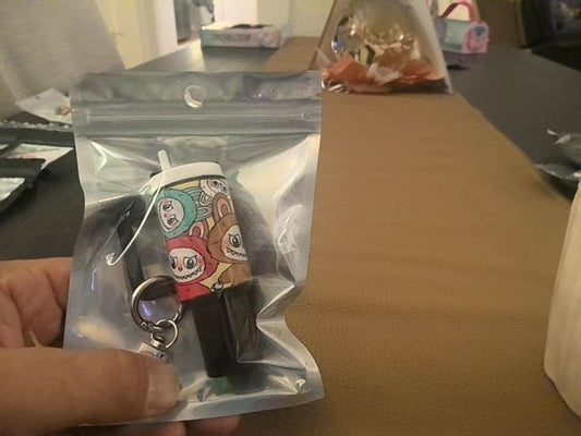 Black Tumbler Keychain Grace's bead Shop